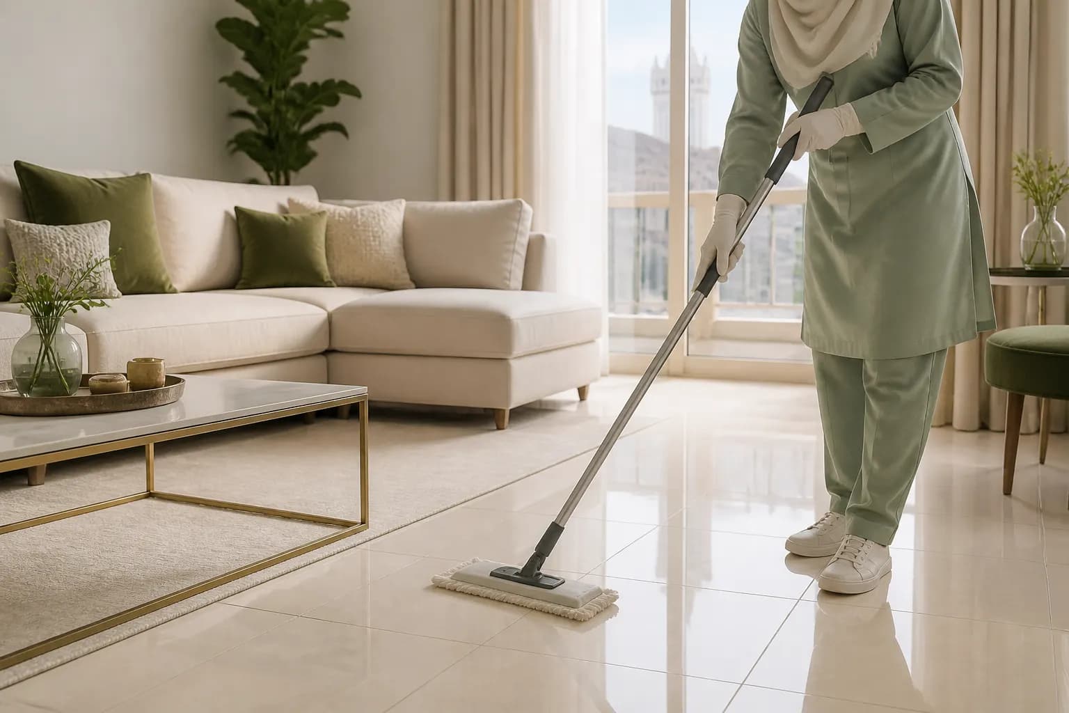خدمة تنظيف عميق في منزل بجدة
